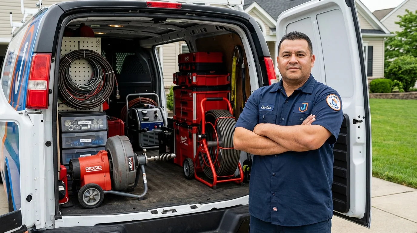 Professional drain cleaning equipment and Johns Plumbing LLC plumber in Colquitt